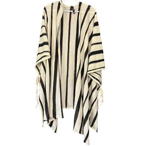 Torrid Women's One Size Ruana Striped Gauzy Lightweight Open Front Cardigan - Picture 1 of 4